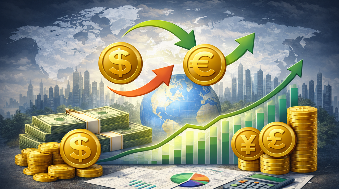 Illustration related to Currency Risk in Investing: How Exchange Rates Change Your Portfolio Returns